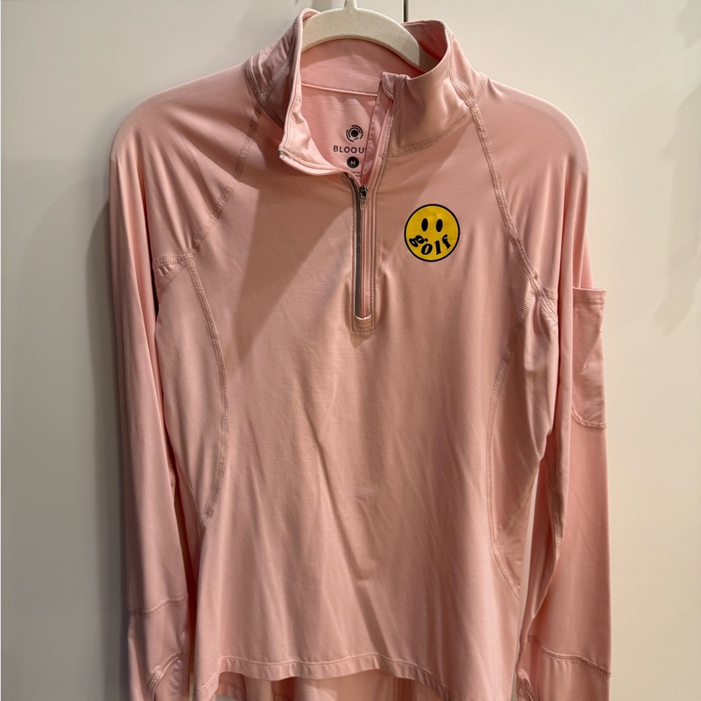 Bloquv Pink Quarter-Zip Pullover